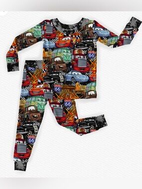 NIB Disney Cars Bamboo Pj Set